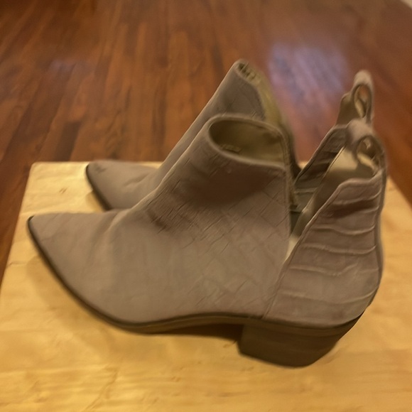 Real Taupe Leather Booties - Picture 4 of 13